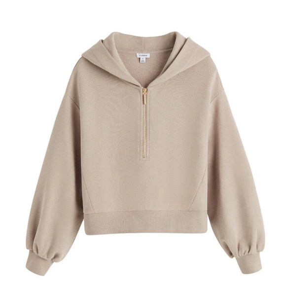 Cuyana Jackets & Blazers - Cuyana hooded fleece cropped zipped hoodie